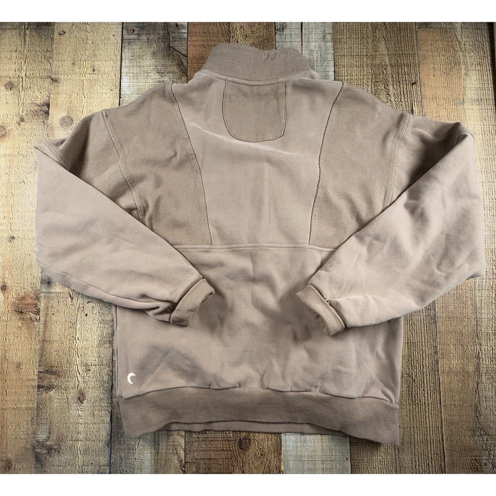 ZYIA Active Womens Large Taupe Brown Full Zip Hoodie Jacket Fleece Ribbed - Picture 10 of 10
